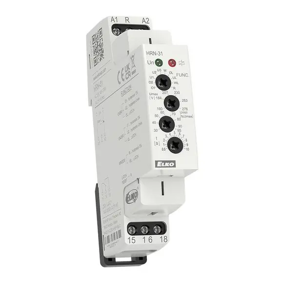 Ověřený HRN- 31 multif.hlídací napěťové relé 48-276VAC/DC (Umax,Umin,zpožď.) 1xNO/NC