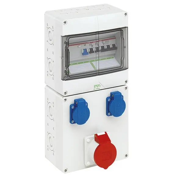 STV zás.skříň 2x230+1x32A jišť.vč.chr. IP44 STV 912-K32/ZS6-2.1/ PC Nejlepší Volba
