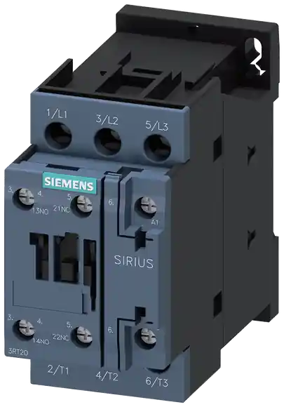 Časově Omezené stykač, AC-3e, 32A/15kW/400V, 3pólový, AC 230V, 50/60Hz, 1 NO + 1 NC, šroubov...
