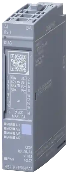 Omezená Nabídka 6ES7134-6FF00-0AA1,ET 200SP,ANAL.INPUT MODULE,AI 8XU BASIC,FITS TO BU-TYPE A0,A1
