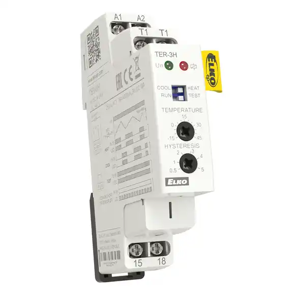 Kup Teď TER-3H UNI termostat 1MOD DIN -15..+45°C 1MOD nastav.hyster./pro čidlo NTC