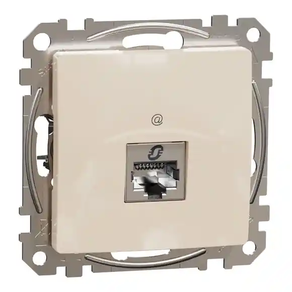 Akce Sedna D/E - Datová zásuvka 1xRJ45 kat. 6A STP, Béžová