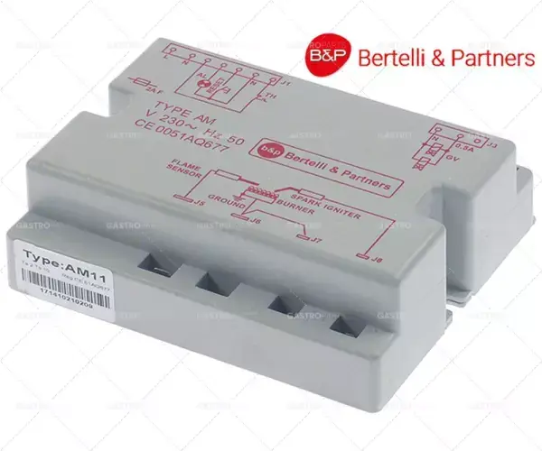 Cenově Výhodný zapalovací skříňka BERTELLI typ AM11 elektrody 2 čekací doba 2s bezpečnostní doba 10s 230V 50Hz