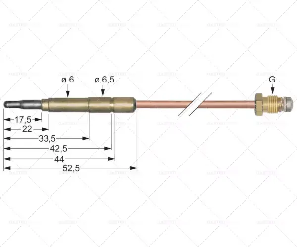 termočlánek asa 11/32 délka 1000mm připojení k hořáku průměr 6mm(6,5mm) Sleva
