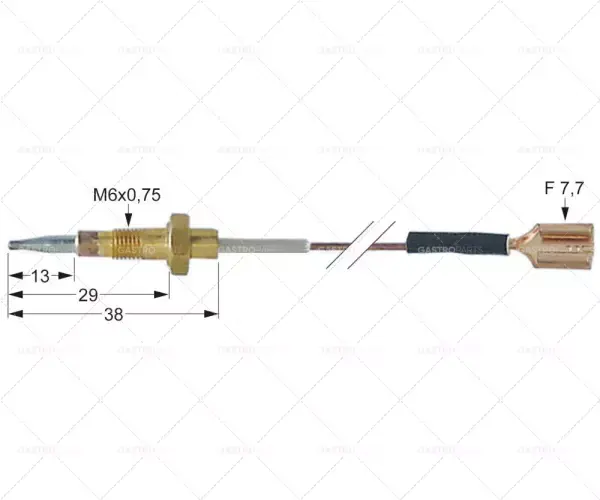 Termočlánek L 600 mm připojení F 7,7 mm M6x0,75 Koupit Online
