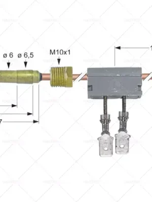 Hit Sezóny termoelektrické články přerušovač M9x1 L 600 mm M10x1 F 6,3mm