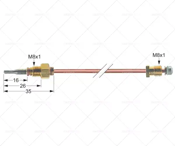 termočlánek m8x1 dlouhý 600mm připojení k hořáku m8x1 Akční Cena