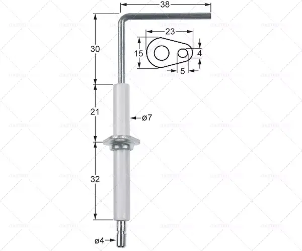 příruba monitorovací elektrody délka 23 mm šířka příruby 15 mm Ihned K Objednání