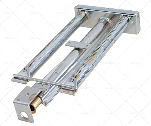 Autentický tyčový hořák 2 řady D 390 mm Š 160 mm V 50 mm masivní deska