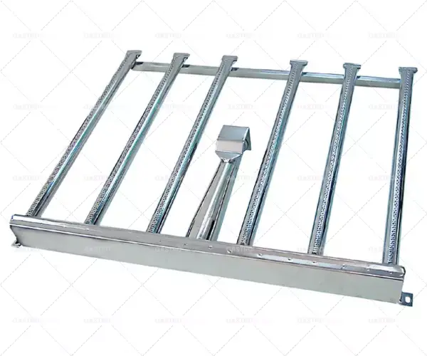 Speciální Cena Pole-hořáky 6 řady L 630 mm B 550 mm pánev