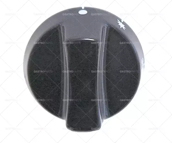 Ověřený knoflík plynového termostatu t.max. 300°C 160-300°C ø 64mm hřídel ø 8x6,5mm hřídel plochá levá černá