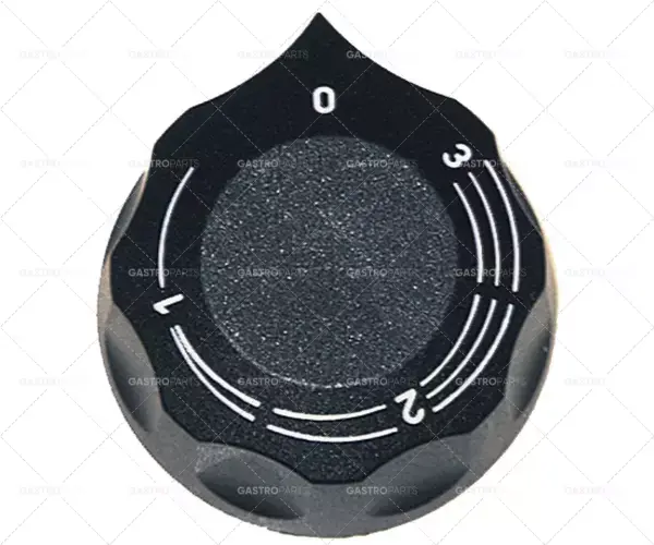 knoflík regulátor energie 1-3 o 60 mm nápravy o 6x4,6mm plochý top black Kup Teď