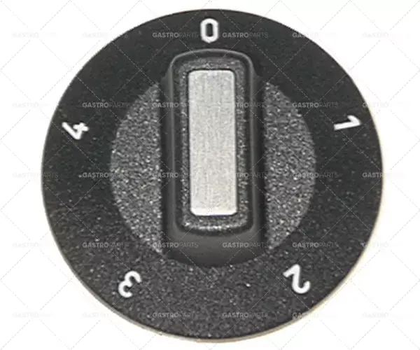 Cenově Výhodný knoflíkový spínač 5polohový ø 50mm hřídel ø 6x4,6mm hřídel plochá horní černá