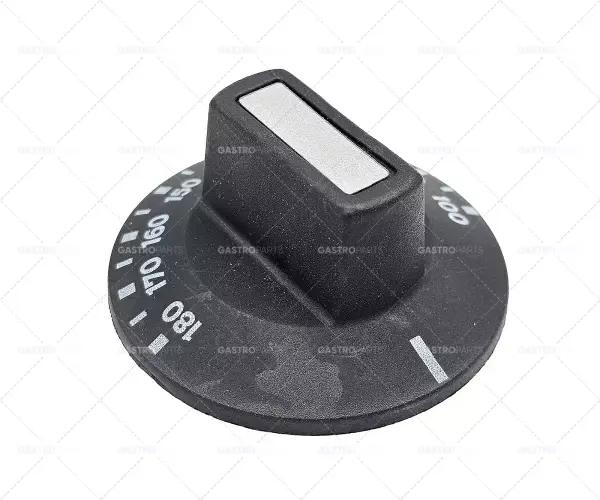 Sezónní Sleva Knebel termostat T.MAX. 180 ° C O O 50mm náprava 6x4,6mm plochý top black