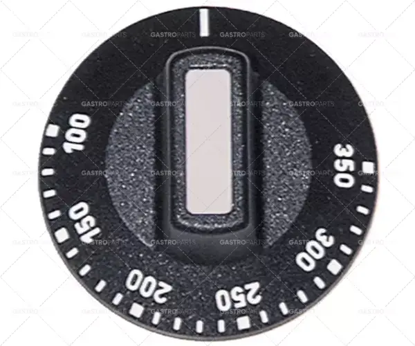 Knebel termostat T.MAX. 350 ° C O O 50mm náprava 6x4,6mm plochý top black Super Cena