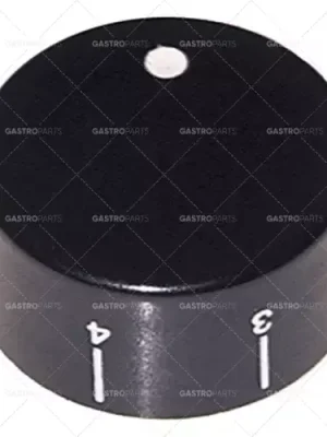 knoflíkový spínač 7polohový ø 40mm hřídel ø 6x4,6mm hřídel plochá levá černá Originální