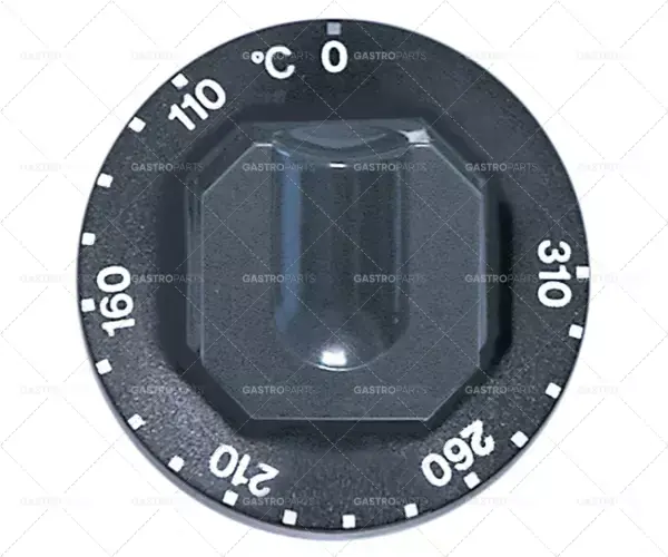 knoflík termostatu t.max. 310°C teplotní rozsah 110-310°C ø 70mm hřídel ø 6x4,6mm Výhodná Nabídka