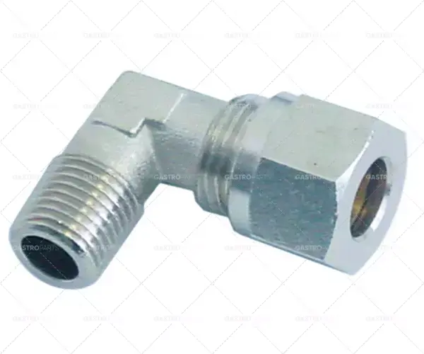 Nejprodávanější úhlový závit 1/4" ET - 1/4" ET poniklovaná mosazná přípojka ø 10 mm