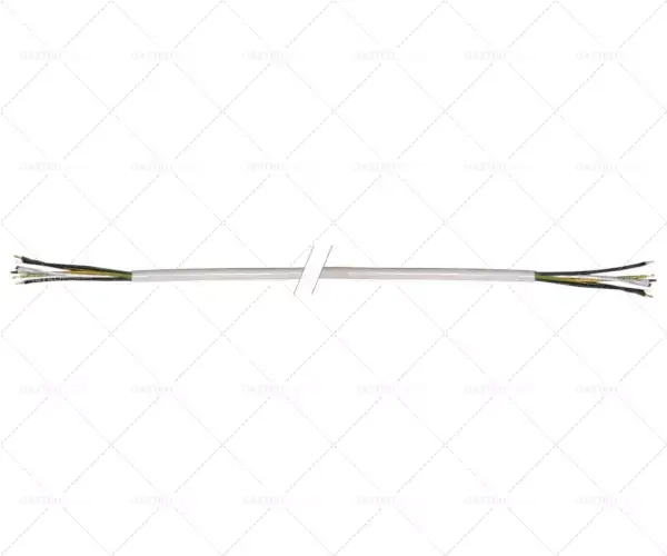 Rychlé Dodání PVC kabel 5pólový 2,5mm² L 3000mm bílý vodič měděný vodič izolace PVC