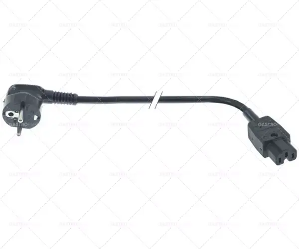 Autentický Přívodní kabel pro středně teplotní spotřebiče CEE7/7 - C15 3pólové kontakty P+N+E 1mm² max. 10A