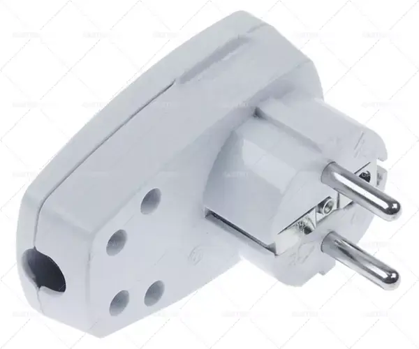 zástrčka CEE7/7 typ E+F úhlové 3pólové kontakty P+N+E max. 16A max. 250V se spínačem termoplastické Levný