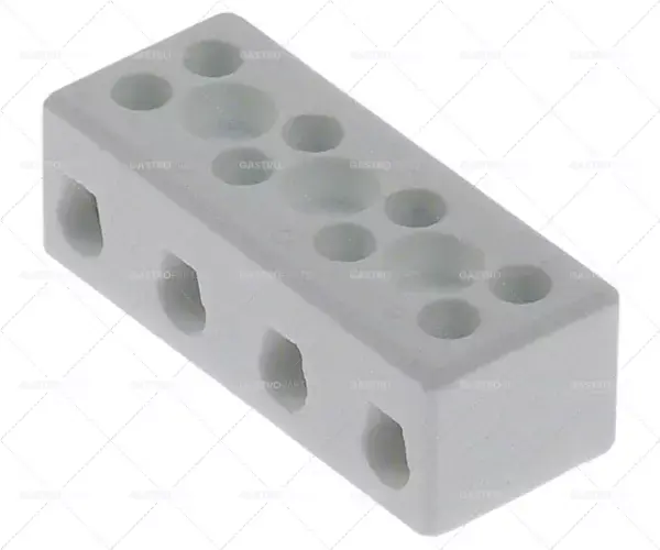 Tovární Cena porcelánová svorkovnice 4pólová 10mm² vzdálenost otvorů 29mm max. 30A max 450V t.max. 200°C