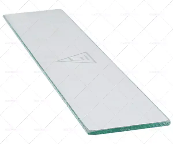 skleněná deska L 525mm Š 93mm tloušťka 6mm obdélníková Vysoce Kvalitní