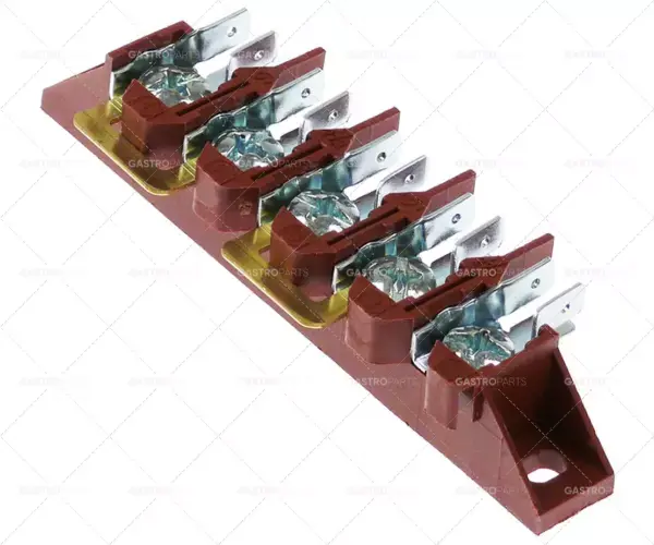 Síťový terminál 5-pólové max. 40A max 450V připojení M6 / plochá zástrčka 6,3 mm Temp.Best. 150 ° C Jen Po Omezenou Doba