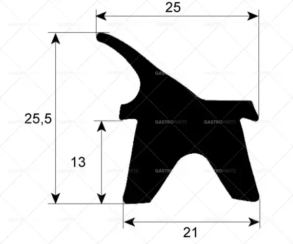 dveřní těsnicí profil 2402 š 580mm d 765mm množství 1 4dílný Ověřený