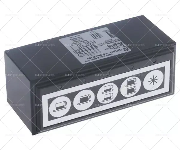 led tlačítkový panel 117mm dlouhý 46mm široký 5 tlačítek 230V černý/stříbrný Odeslání Ihned