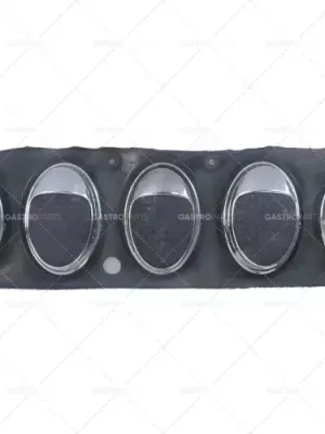 knoflíkový řemínek středové uchycení 5 knoflíků délka 163 mm šířka 42 mm stříbrná Nízká Cena
