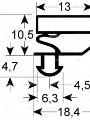 Dokud Zásoby Vydrží profil těsnění pro chladicí zařízení 9703 š 462 mm d 309 mm velikost zátky