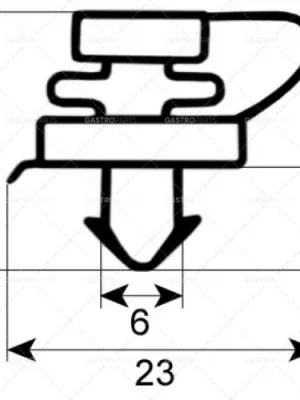 Originální Studená profilové těsnění 9157 B 750 mm Steckmaß H 1700 mm POČET 1