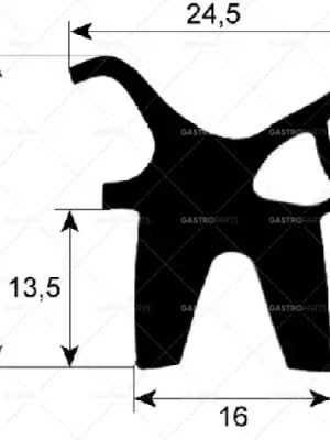 Poslední Šance dveřní těsnicí profil 2415 D 543mm montážní pozice levá/pravá Množství 1 ks
