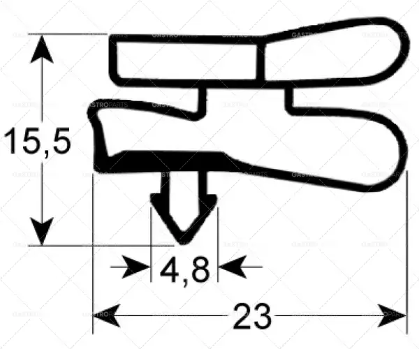 Těsnění pro chladicí zařízení 9151 vnější rozměr š 717 mm d 1515 mm rozměr zátky š1 707 mm d1 1505 mm Ověřený