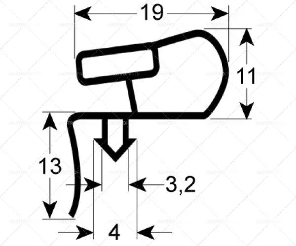 Top Prodej profil těsnění chladicího zařízení 9952 š 585 mm d 1665 mm velikost zástrčky servisní sada vhodná pro LIEBHERR