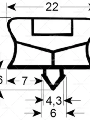 těsnění pro chladicí zařízení 9794 š 390 mm velikost zátky v 615 mm Odeslání Ihned
