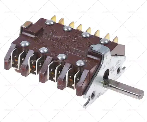 Autentický provozní spínač 4 provozní polohy 4NO sekvence 0-1-2-3 16A hřídel ø 6x4,6mm hřídel L 23mm