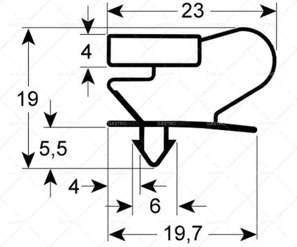 Profil studený spoj 9046 B 470 mm L 610 mm Steckmaß Víkendová Akce
