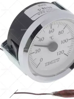 Teploměr instalace o 52 mm T.MAX. 120 ° C 0 až + 120 ° C snímač o 6,5 mm sondy L 23mm Finální Výprodej