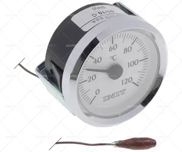 Teploměr instalace o 52 mm T.MAX. 120 ° C 0 až + 120 ° C snímač o 6,5 mm sondy L 23mm Finální Výprodej