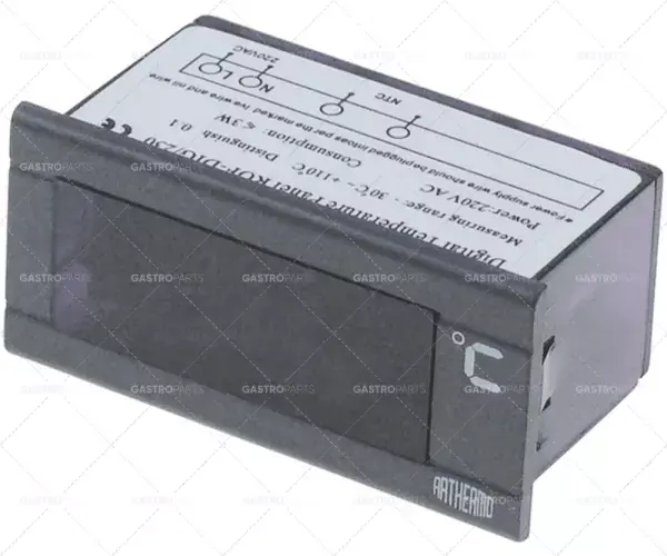Teploměr typ ARTHERMO ROF-DIG / 230 Dimension 58x25,5mm Velikost přední 64x31mm 230 Akční Nabídka