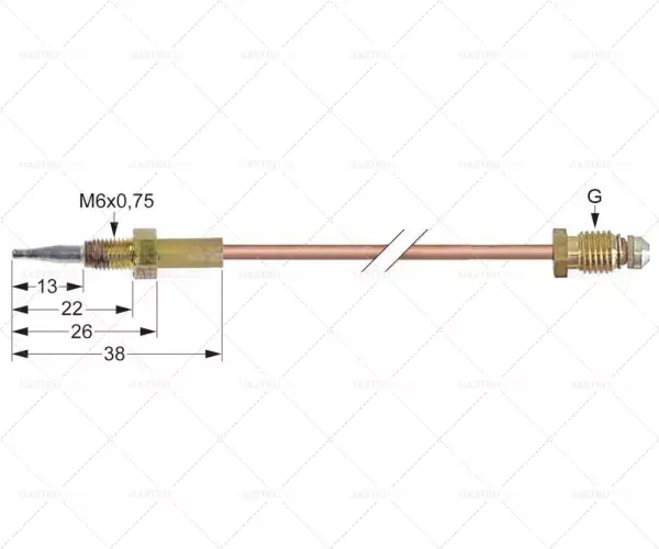 Termoelektrické články M9x1 L 600 mm M6x0,75 Levný