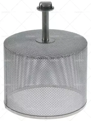 Cenový Hit filtr ø 195 mm H 150 mm nerezová ocel s vřetenem celková výška 250 mm