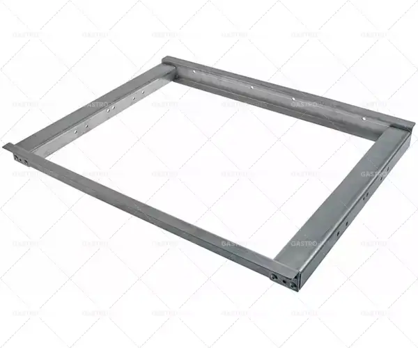 Značkový rám držáku pro regálový dopravník myčky nádobí D 595 mm Š 480 mm V 40 mm