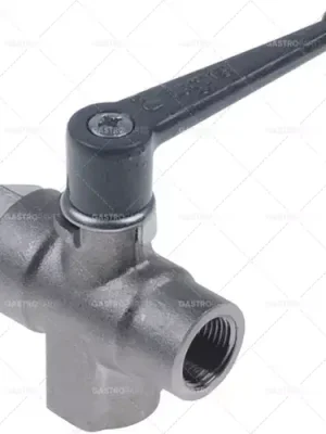 Autentický Třícestný kulový ventil s pákou 3/8" délka 59,5 mm šířka 29 mm výška 71 mm délka páky 78 mm