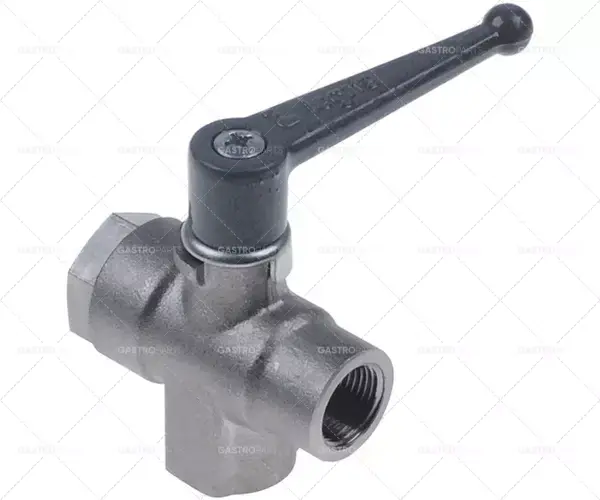 Autentický Třícestný kulový ventil s pákou 3/8" délka 59,5 mm šířka 29 mm výška 71 mm délka páky 78 mm