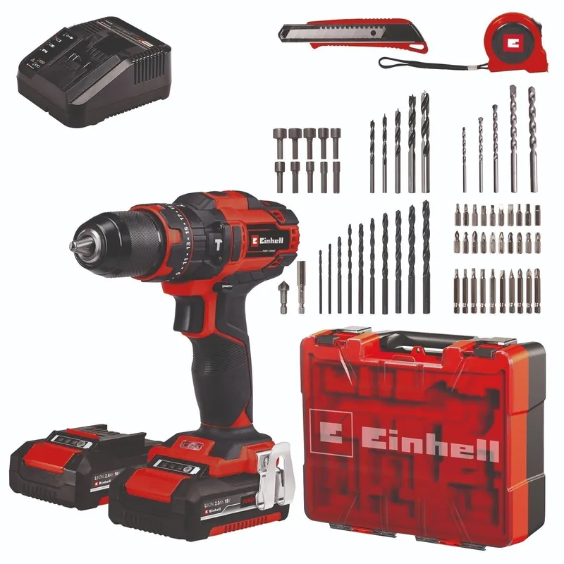 Aku příklepová vrtačka TE-CD 18/40 Li-i +64 (2x2,0Ah) Einhell Top Prodej