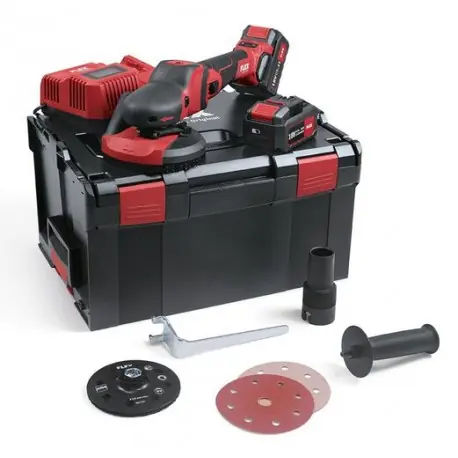 Aktuální Aku-SUPRAFLEX úhlová bruska 18,0 V, 125 mm + 2x 5.0 Ah + sada kotoučů