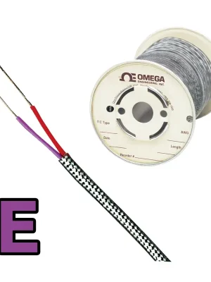 Omezená Nabídka Overbraid E Type Thermocouple Duplex Wire - Wire insulation PFA (teflon)Wire type SolidWire diameter 0,810 mm (20 AWG)Accuracy class 2Lenght 30 m (100 ft)Overbraid type Stainless steel